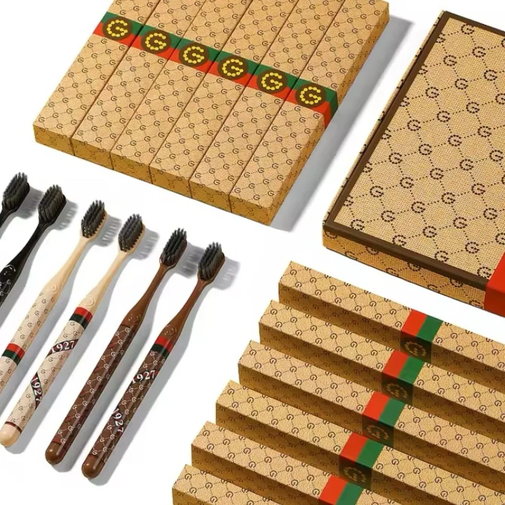 Bougie Fashion Toothbrush - Black, Brown, Cream - Picture 4 of 5